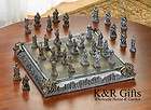 DRAGON AND KNIGHT MEDIEVAL CHESS BOARD GAME SET DECOR  