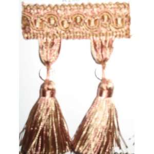  ZYDECO COLLECTION   Tassel Fringe   Antique Rose/Gold 