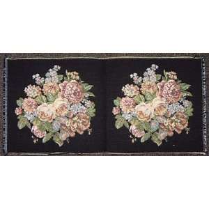  Italian Two Flower Bouquets Black Tapestry: Home & Kitchen