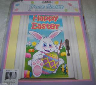 Easter Party PLASTIC DOOR COVER BUNNY w/ Easter Egg  