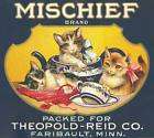 vintage label mischief brand cat fabric block lg 