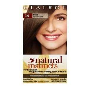  Clairol Natural Instincts #14 Tweed (Light Ash Brown) Kit 