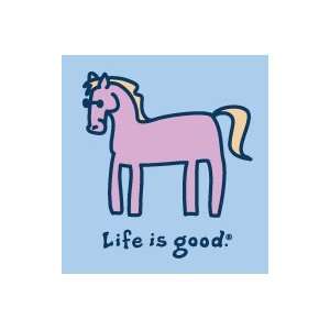  LIFE IS GOOD HORSE OF DIFF COLR SHIRT   GIRLS Sports 
