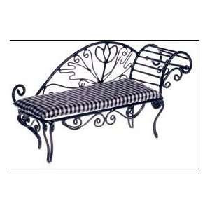  Dollhouse Miniature Black Chaise Lounge: Everything Else