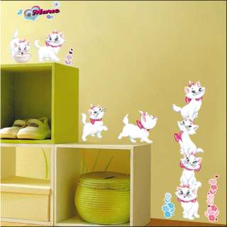 MARIE CAT KIDS NURSERY ROOM Adhesive Removable Wall Decor Accents 