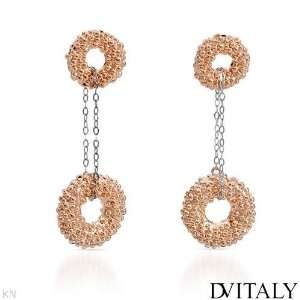DV ITALY Majestic Circle Earrings Made of 14K/925 Gold plated Silver 