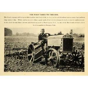  1917 Print Ford Tractor Garden Boy Scout Potomac Park 
