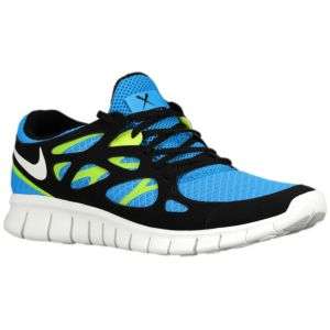   Free Run + 2   Mens   Running   Shoes   Blue Glow/White/Black/Volt