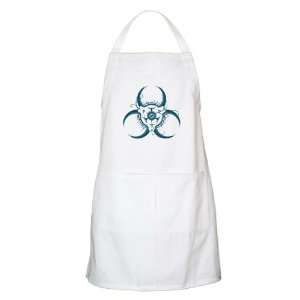  Apron White Biohazard Symbol 