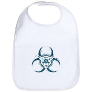  Baby Bib Cloud White Biohazard Symbol 