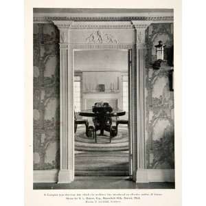 1926 Print Georgian Doorway Interior Home Architecture Table Detroit 
