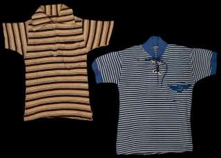 Vintage Boys Shirts Striped Knit Shirts 1940’S 2 Small  