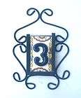 Mexican Tiles House Numbers High Relief Iron Frame items in Mexican 