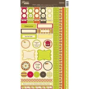  Chicken Noodle Cardstock Stickers 6x12 Sheet:: Arts 
