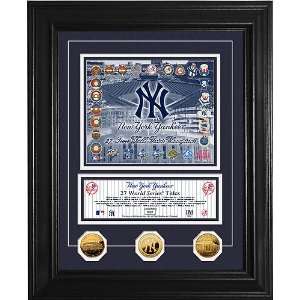  Mint New York Yankees 27 World Series Titles 24KT Gold Marquee 
