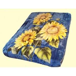  Solaron Queen Sunflowers Mink Blanket