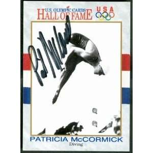 Patricia McCormick Autographed/Hand Signed card (Diving)