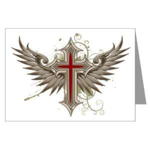  Greeting Cards (20 Pack) Modern Angel Winged Cross 