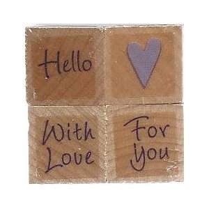  Tiny Heart Wishes Wood Mounted Rubber Stamp Set (LL853 