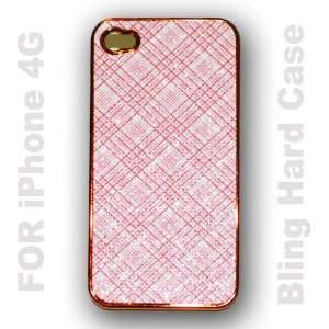  Bling Bling Plaid Hard Case Cover for Apple Iphone4 4g 