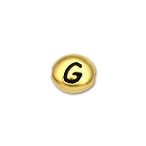  Antique Gold Plated Pewter Letter Bead   G: Arts, Crafts 
