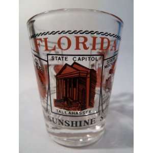  Florida Scenery Red Shot Glass