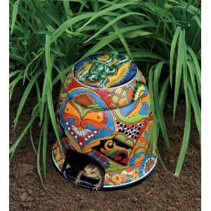    Handcrafted Painted Ceramic Talavera Toad House