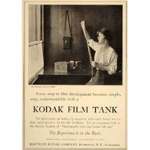  1913 Vintage Ad Kodak Girl Film Tank Photography Woman 