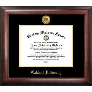 Oakland University Gold Embossed Diploma Frame:  Sports 