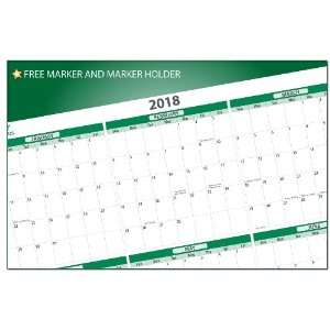  2018 Dry Erase Wall Calendar 24 in x 38 in Office 
