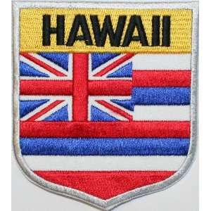 Hawaii Hawaiin HI State Shield Flag Embroidered Applique Patch 