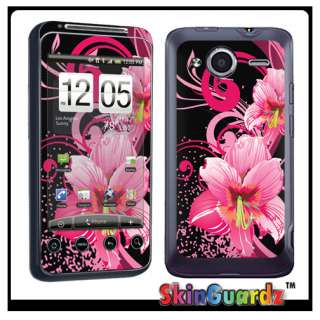 PINK FLOWER DECAL SKIN TO COVER HTC EVO SHIFT 4G CASE  