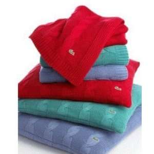  Lacoste Cable Knit Decorative Pillow Chilli Pepper Red 22 