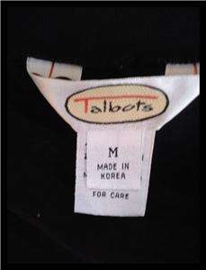 Talbots Black Coolots Stretch Knit Womens SZ M Wide Leg  