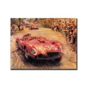   Racing Car Gallery Wrapped 35 x 47 Canvas Art Vintage Style: Home