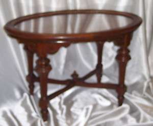 ANTIQUE OVAL TEA TABLE WITH REMOVABLE TRAY L@@K !!!!!  