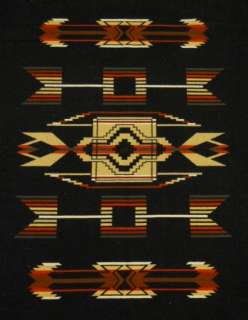 Vintage 80s PENDLETON Beaver State AZTEC Reversible NAVAJO Wool THROW 