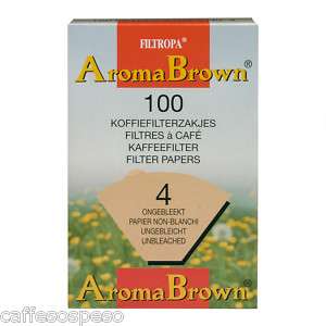 FILTROPA AUROMA BROWN PAPER COFFEE FILTERS #4  