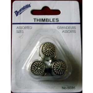  Sewing Thimbles 3 Pack Case Pack 144   435390 Patio, Lawn 