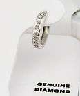Diamond Fascination® 14K Solid White Gold 3mm Hinged HOOP Earrings 