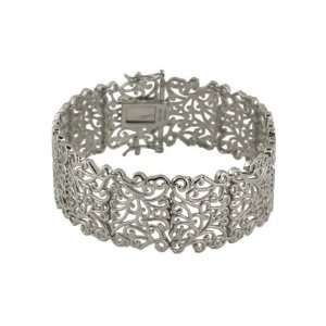   : Sterling Silver Filigree Design Bracelet: Eves Addiction: Jewelry