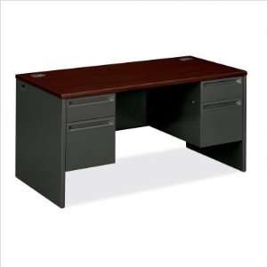  HON 38155 38000 Series 60 W Double Pedestal Office Desk 