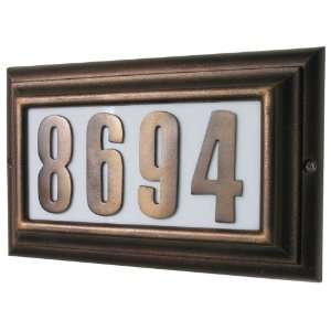   Lighted Address Plaque with Aluminum Numbers Patio, Lawn & Garden