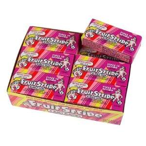 Fruit Stripe Bubble Gum Packs Bubble Gum Fruit: 12 Count:  