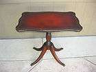 Vintage Duncan Phyfe Key Table w Leather Texture Top