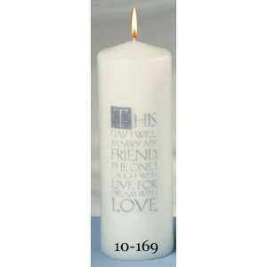  White This Day I Will Marry My Friend Unity Candle