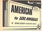 American Airlines Ticket Office Los Angeles CA 50s Ad  