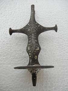 Rare Old Silver Work Iron Sword Handle / Hilt  