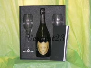 Dom Perignon Champagne Vintage 2000 W/ 2 Glasses  