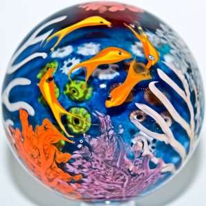 Marble Cathy Richardson Gold Fish in Coral Reef  